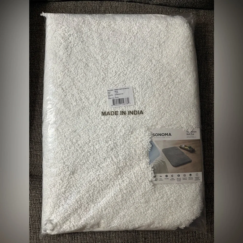 Sonoma Soft White Bath Mat